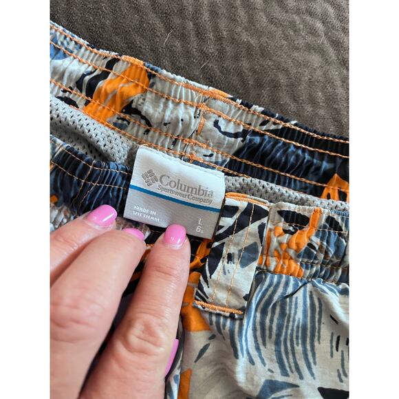 COLUMBIA PFG Men's Clearwater Shores Palm Print Water Fishing Shorts Size L - Picture 3 of 5